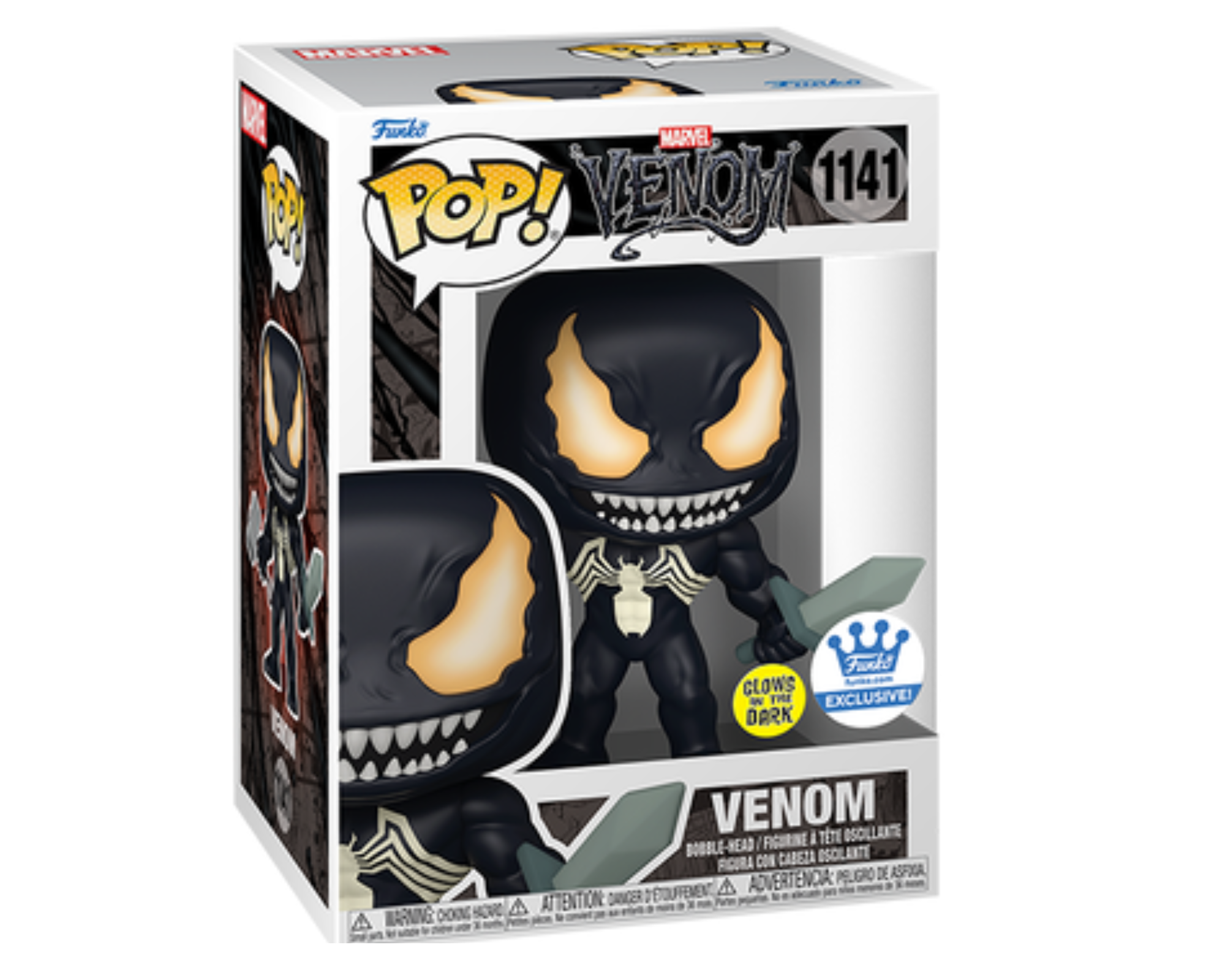 Venom – Venom with Mjolnir and Sword Glow in the Dark funko pop ...